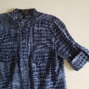 BCBGMaxAzria snake print button down